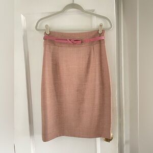 ANTONIO MELANI Pink Pencil Skirt with Pink Belt